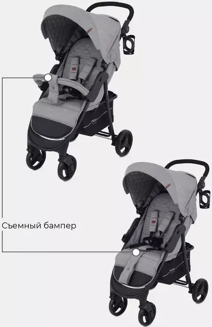 Детская прогулочная коляска MOWbaby Cross Gold / RA089 (beige) - фото2