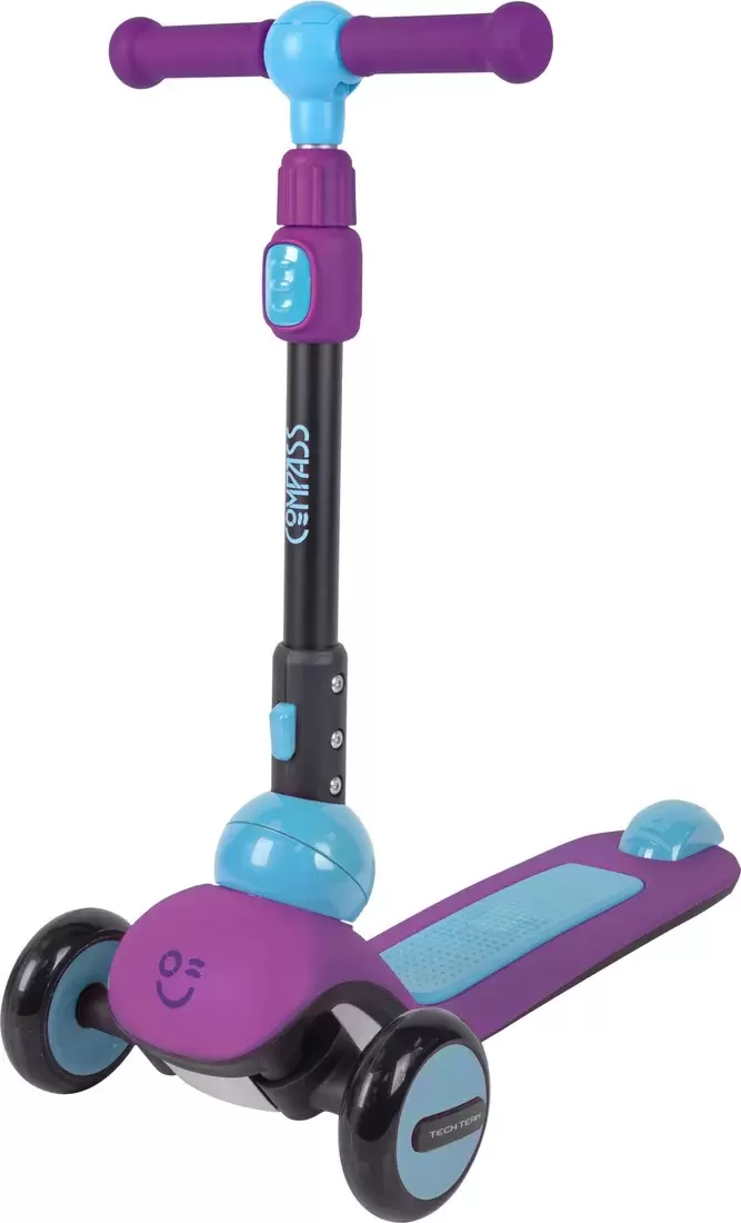 Cамокат Tech Team Compass 2024 (селадон/фиолетовый) - фото1 Cамокат Tech Team Compass 2024 (селадон/фиолетовый) - фото1